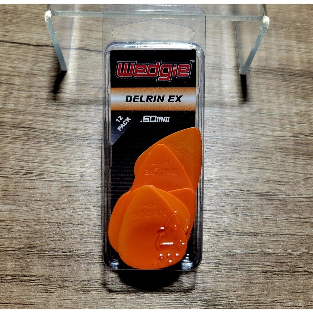 Wedgie DELRIN EX .60mm ORANGE Guitar Pick 12-Pack | Thin